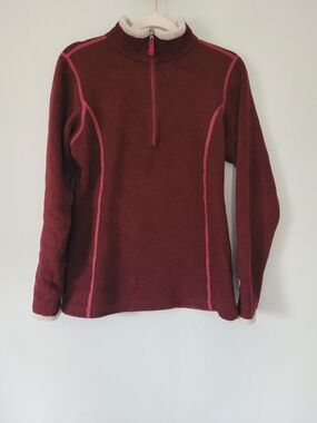 Half-Zip Fleece Pullover in Burgundy - Kuhl - Size Small